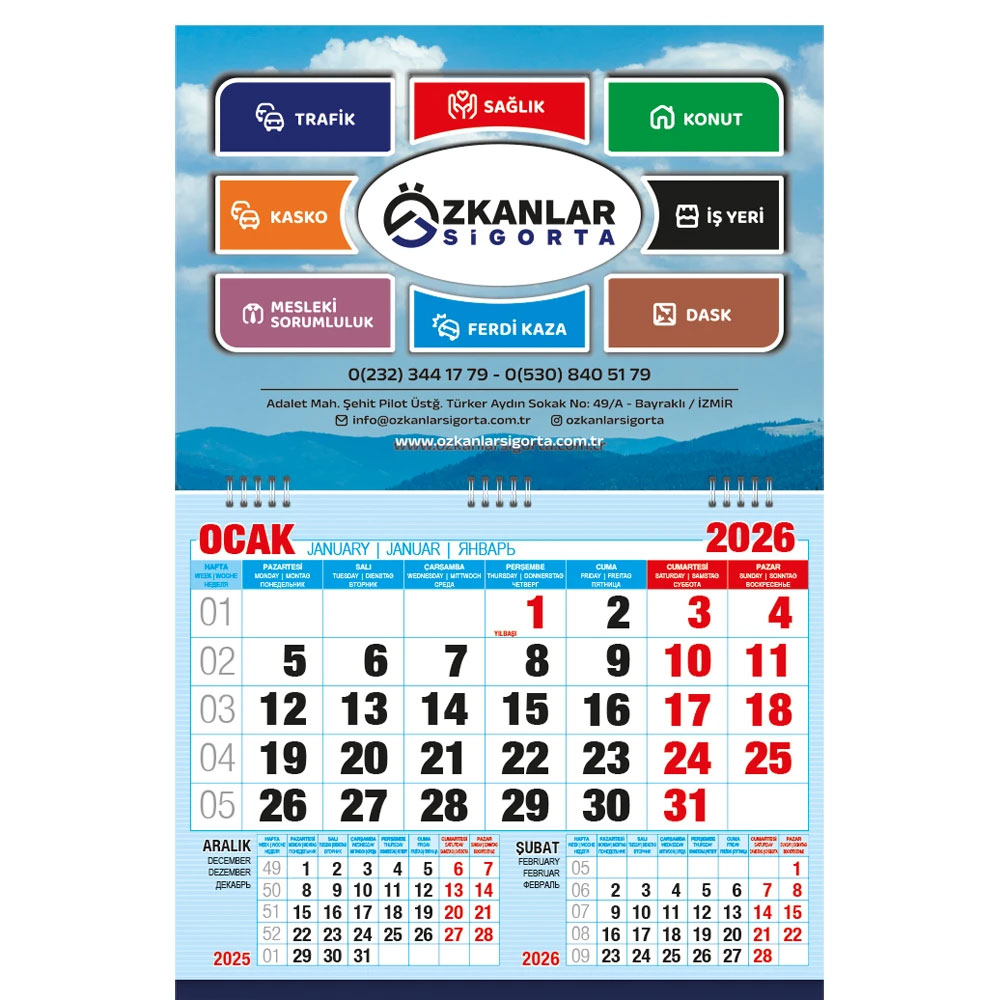 GMC-02 Ekonomik Küçük Boy Gemici Takvim